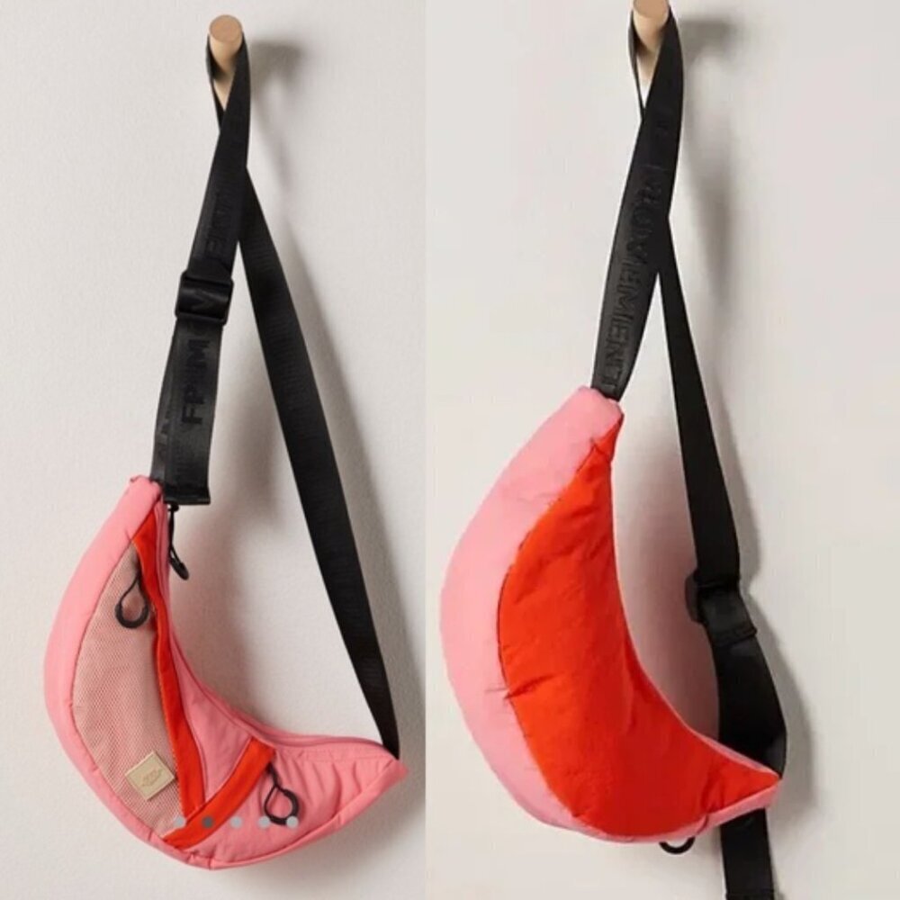 New! FP Movement by Free People Pink Nothin But Net Sling Belt Bag